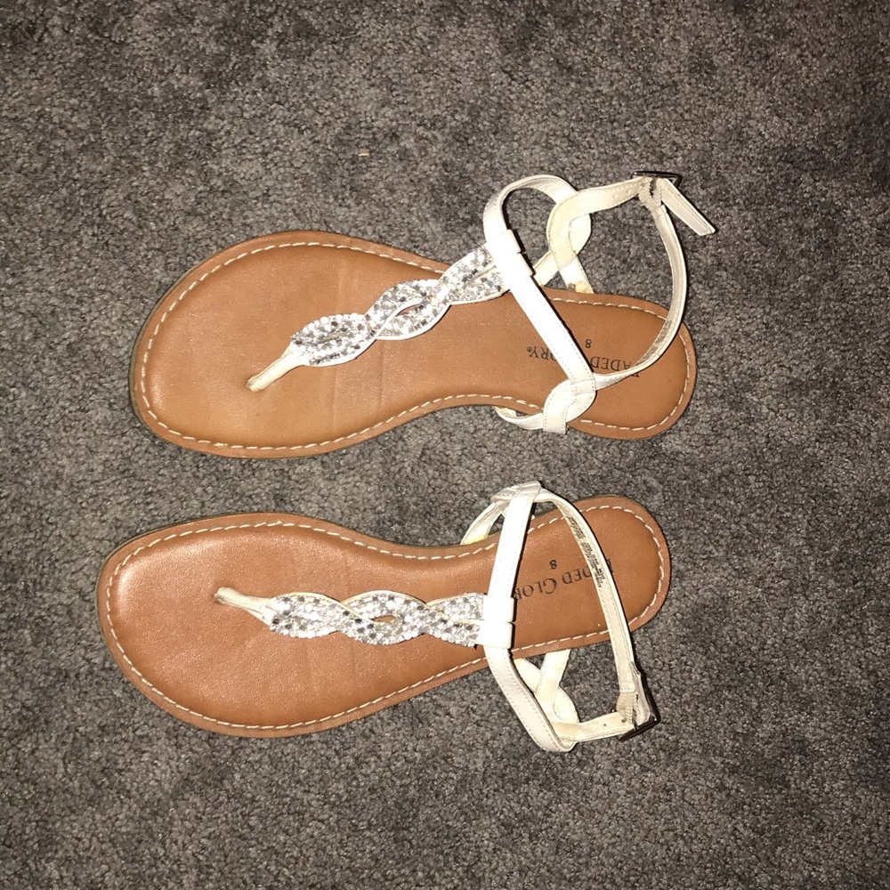 White sandals